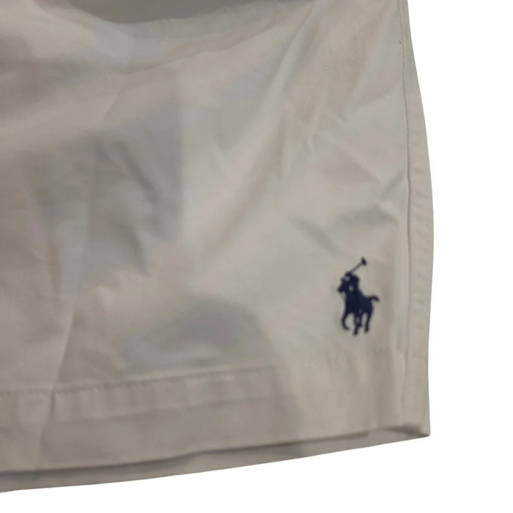 Polo Ralph Lauren Mens‎ Shorts White Stretch Classic Fit Elastic Waist 4LT New
